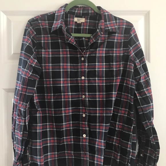 plaid lands’ end shirt - Picture 2 of 4